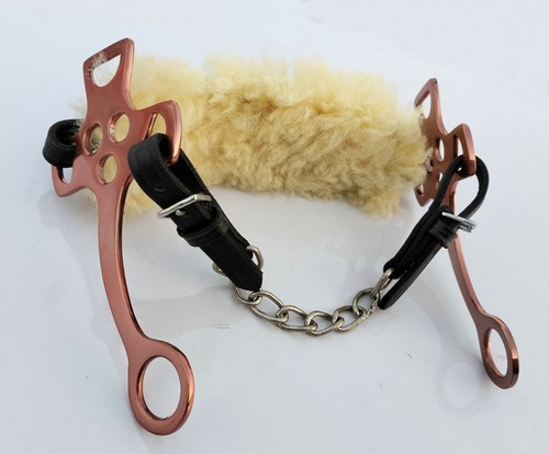 Rose gold english hackamore - gold,