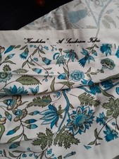 Blue Floral KANDAHAR Sanderson 60s 70s  Vintage Fabric