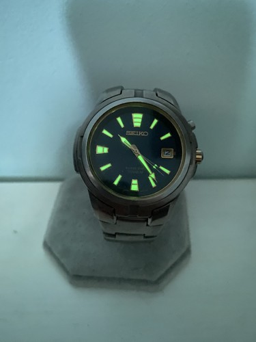 Seiko titanium kinetic watch - titanium,