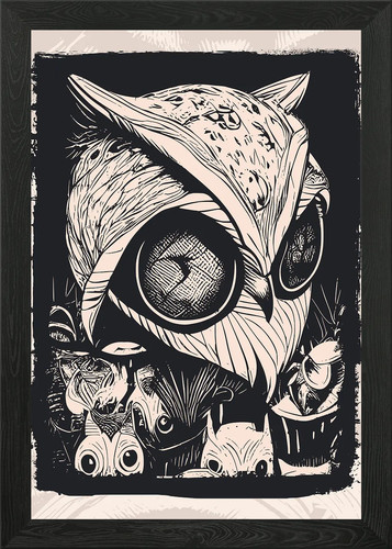 Owl and owls framed - owl,