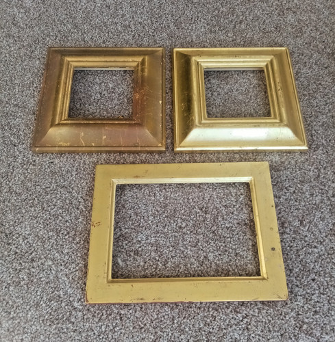 Vintage gilded real gold leaf - real,