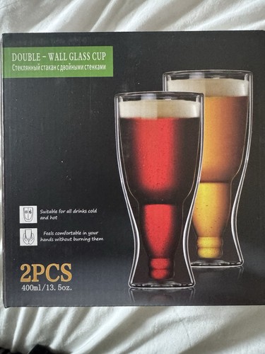 2pcs 400ml double - 2pcs, glass
