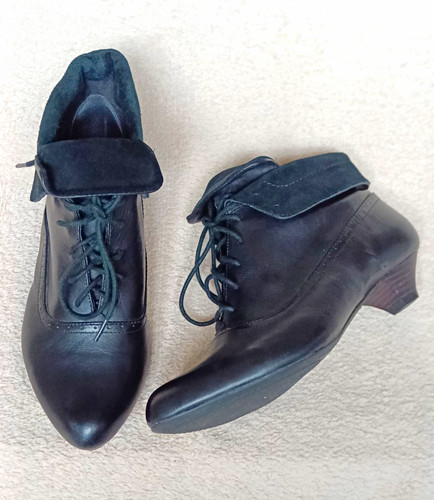 Clarks black leather vintage - black,