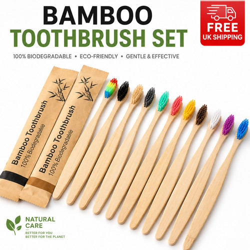 10pcs bamboo toothbrush soft - toothbrush,