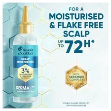 Head & Shoulders DermaXPro Instant Moisturiser Scalp Treatment 145ml with Nia...