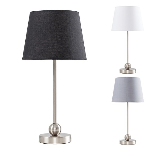 Chrome metal table lamp - chrome,