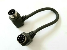 8 Pin DIN to 8 Pin DIN Lead - Short Interconnecting Cable - 13.2mm Dia Plug –NOS