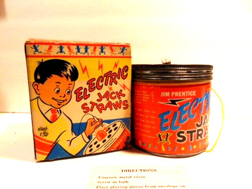 Vintage electric jack - electric, straws