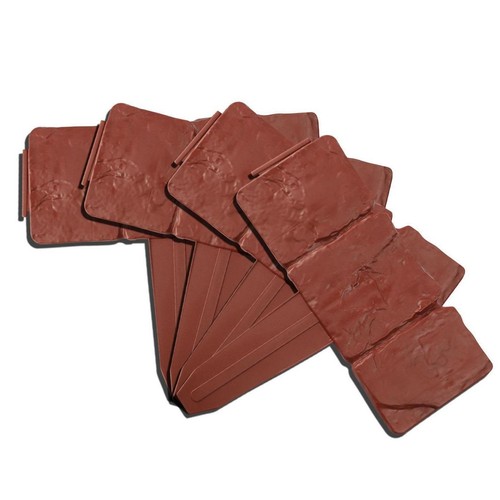 Terracotta stone effect - terracotta, lawn