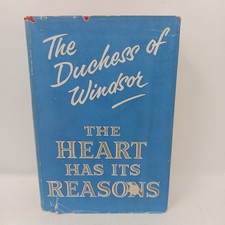 The Duchess Of Windsor The Heart Has Its Reasons 1958 Vintage Book Hardback	