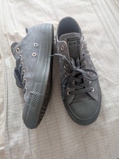Grey Suede Studded Converse Trainers Size 6 UK Worn Once