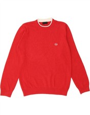 SERGIO TACCHINI Mens Crew Neck Jumper Sweater Medium Red Cotton DV67