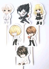 Death Note cupcake toppers X6