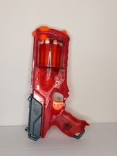 NERF N STRIKE ELITE "STRONGARM" CLEAR RED + 6 BULLETS 