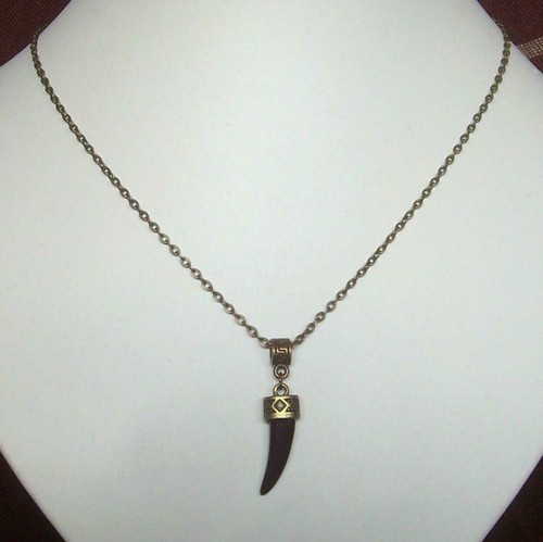 Tribal black tooth fang claw - black,