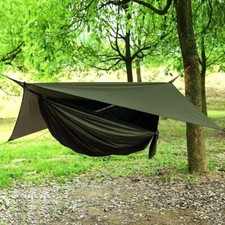Camping Hammock with Mosquito Net and Tent Tarp Shelter Rain Fly Outdoor Travel