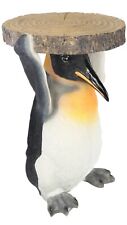 52CM PENGUIN SIDE COFFEE BEDSIDE TABLE PLANT STAND STATUE POLYSTONE