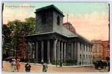 King's Chapel, Boston, Massachusetts (1910) - Antique Postcard
