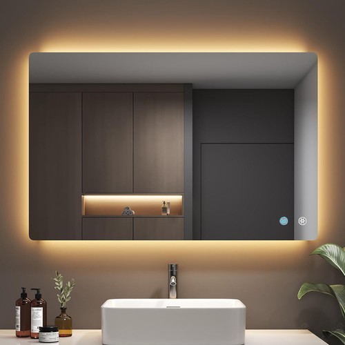 Illuminated bathroom mirror - bathroom,