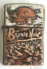 ? ZIPPO LIGHTER - 1999 BOSNIA NOW British Armed Forces Military BRASS & COPPER