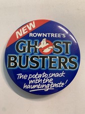 GHOSTBUSTERS PIN BADGE Rowntrees Snacks Metal pin badge Crisps 80’s Vintge