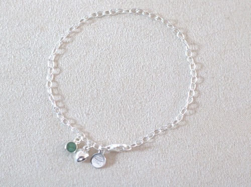 Emerald birthstone bracelet - birthstone,
