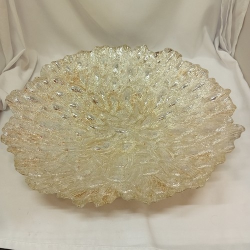 Glass bowl gold textured - bowl,