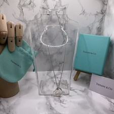 Return to Tiffany & Co. Double LARGE Heart 18" Necklace in Silver, UK Hallmark