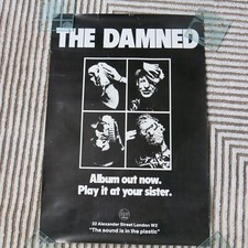 THE DAMNED First Album 'Play It At Your Sister' Stiff Records vintage poster