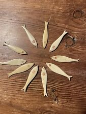 Antique Victorian Bone Fish Gaming Counters Tokens, Anglo French War Prisoners