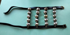 Single black leather ladder
