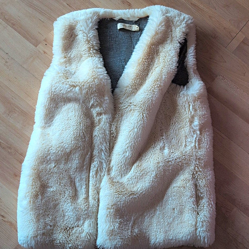 Girls cream faux - faux, fur