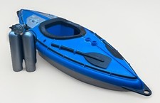 Action Man Canoe Set 1996 Hasbro Extreme Hard Plastic Kayak Oxygen Backpack Gift