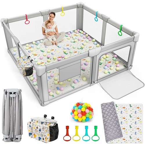 Foldable baby playpen with - foldable,