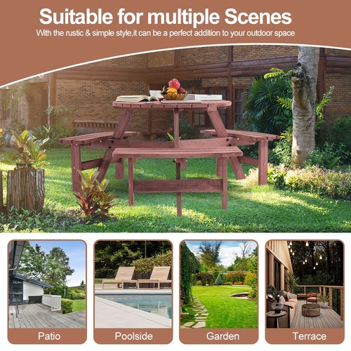 Seater garden picnic table - 6,