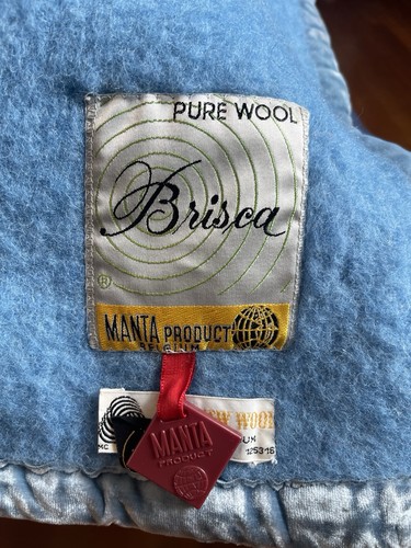100 wool blue blanket - 100%,