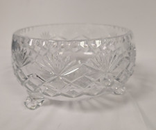 Crystal Three Footed Fruit Bowl Sweet Bowl with Pattern