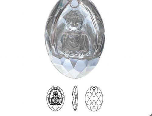 Swarovski buddha 28x19 - buddha, 28x19.8mm