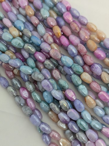Crackle glass beads faceted - crackle, beads,