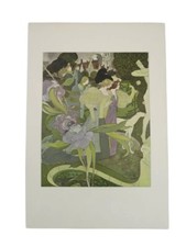 ANTIQUE 1898 PRINT LES JARDINS