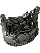 Pewter Trinket Box A E Williams Made in England Unique Design Collectable