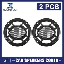 2pcs 4" ABS Car Audio Speaker Grill Cover Mesh Woofer Horn Guard Decor Black