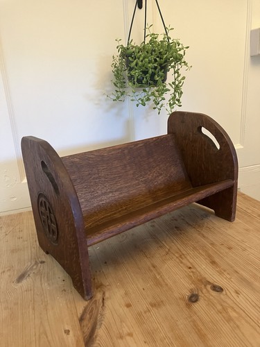 Arts crafts oak book - book, trough