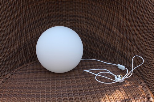 Large athens white - glass, round