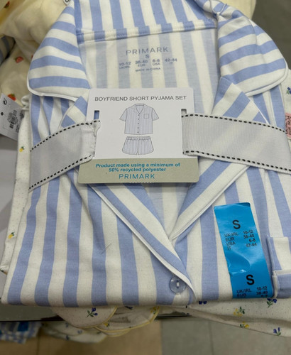 Blue white striped - &,