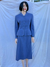 1940's blue wool womans two