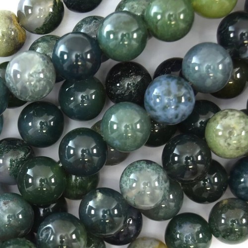 Natural green moss - green, agate