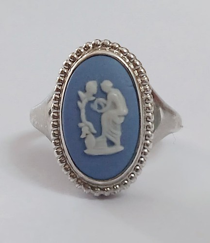 Wedgwood blue jasper ring - jasper,