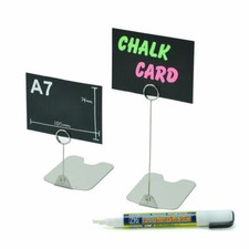 Stainless steel ticket stand food counter display price card holder butchers