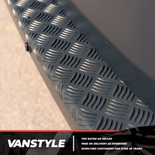 FOR FORD TRANSIT MK8 14> TOUGH ANODISED 3D BLACK ALUMINIUM REAR BUMPER PROTECTOR